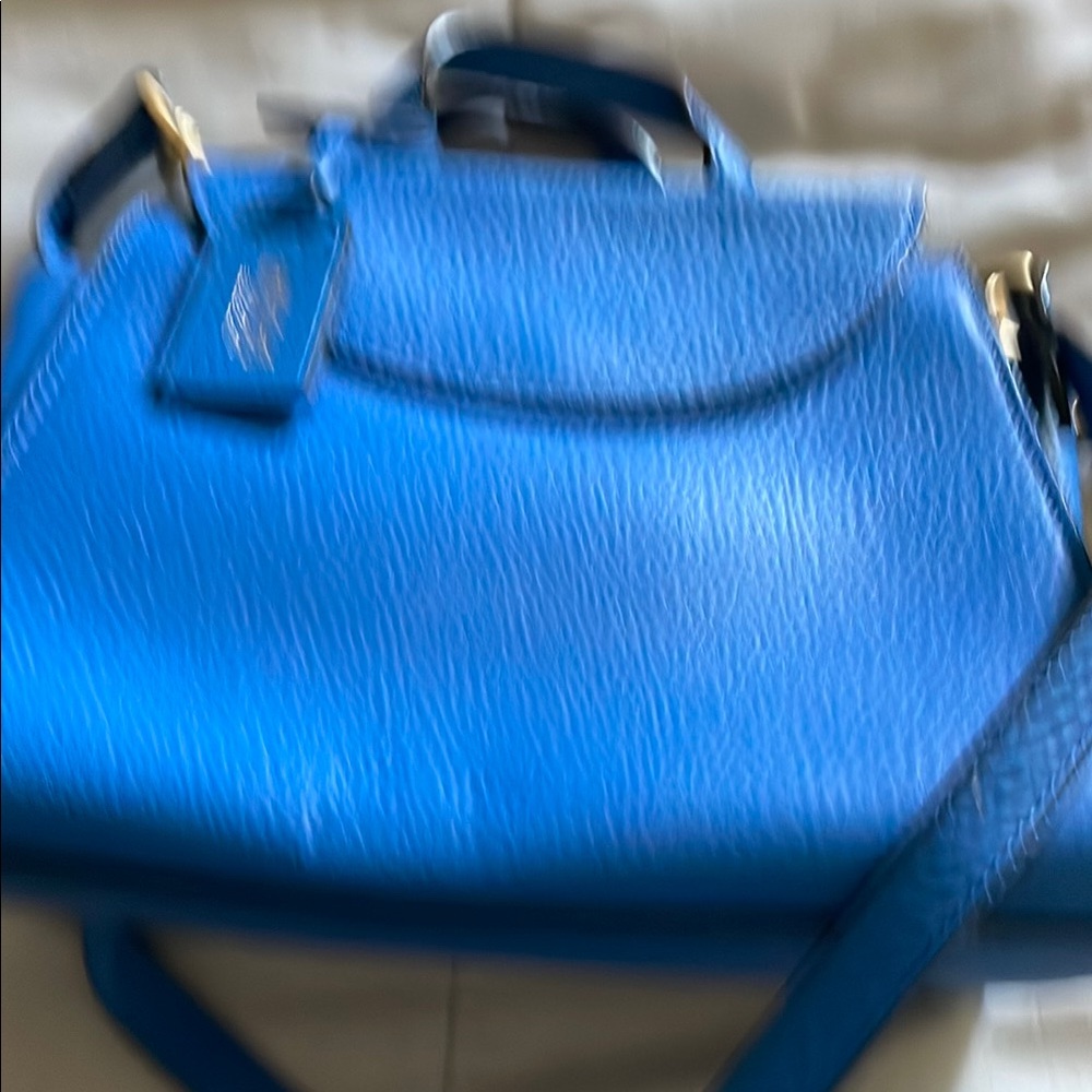 Kate Spade blue leather crossbody purse